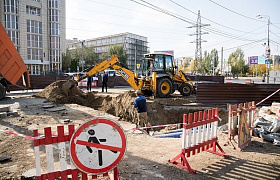 Провал на улице Савушкина планируют восстановить на следующей неделе
