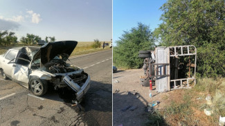В Астраханской области в ДТП с “Газелью” и “Ладой” пострадали 8 человек