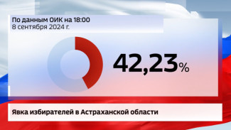 Более 42% астраханцев проголосовало на выборах главы региона