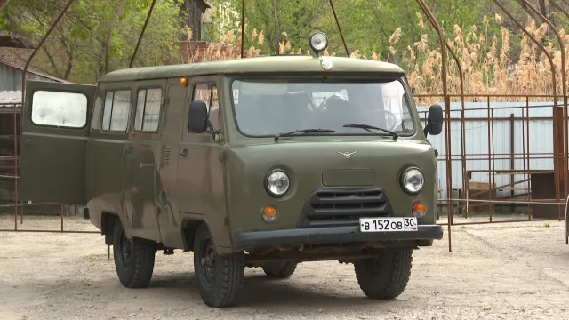 Из Астрахани в зону СВО отправили новый УАЗ