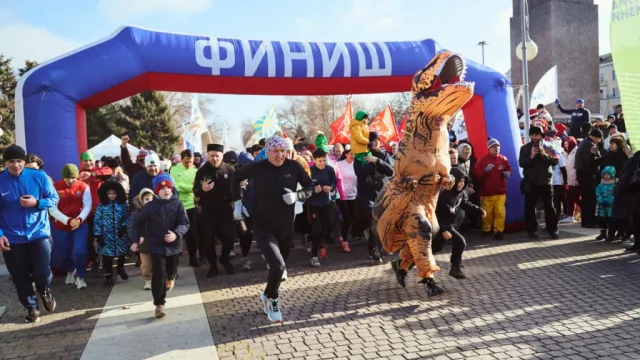 В Астрахани в первое утро 2024 года прошла традиционная пробежка