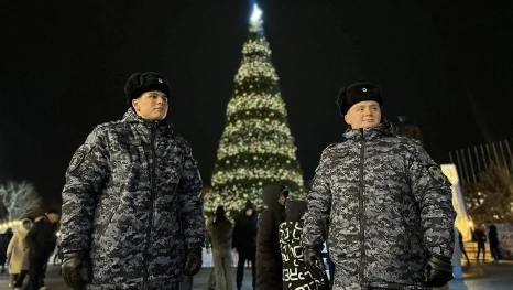 Астраханская область в новогоднюю ночь была под защитой росгвардейцев и полиции