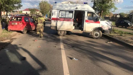 В Астрахани произошло ДТП с машиной скорой помощи