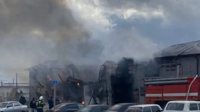 Под Астраханью ликвидируют крупный пожар