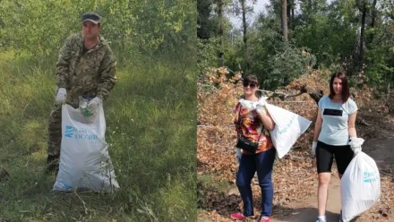 В Астраханской области очистили берег реки Ахтубы от бытового мусора