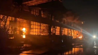 Под Астраханью произошёл крупный пожар