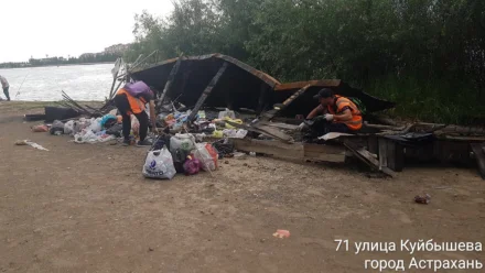 В Астрахани с пляжей на Городском острове вывезли 10 тонн мусора