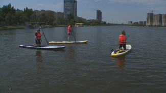 В Астрахани набирает популярность сапсёрфинг
