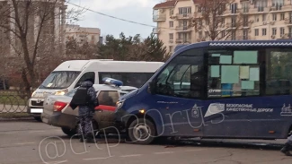 В центре Астрахани произошло ДТП с новым автобусом