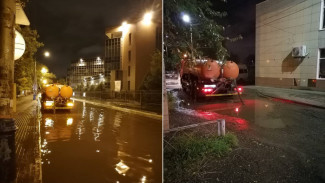 С улиц Астрахани после дождя откачали 408 кубометров воды