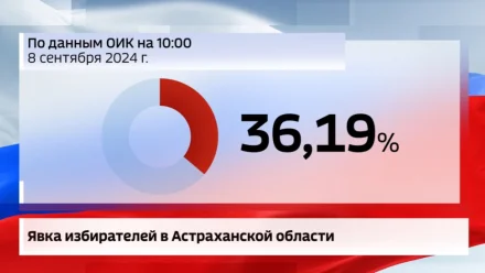 В Астраханской области в III день голосования явка составила 36,19%