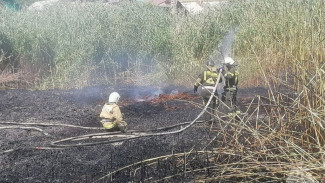 В Кировском районе Астрахани ликвидируют крупный пожар