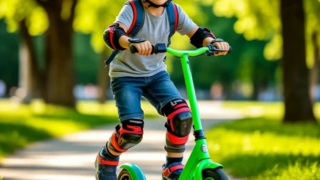 Астраханские спасатели напоминают основные правила безопасности на самокате для детей 