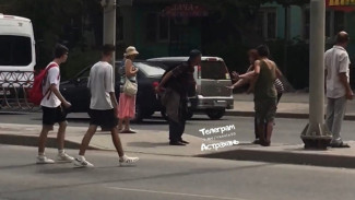 В Астрахани задержан мужчина, который на улице угрожал ножом женщине