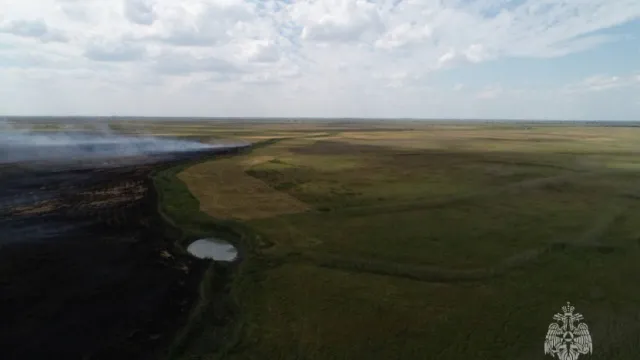 Площадь пожара в Астраханском госзаповеднике составила более 3 тысяч гектаров