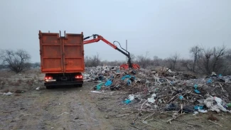В Астрахани с несанкционированной свалки вывезли 220 кубометров мусора
