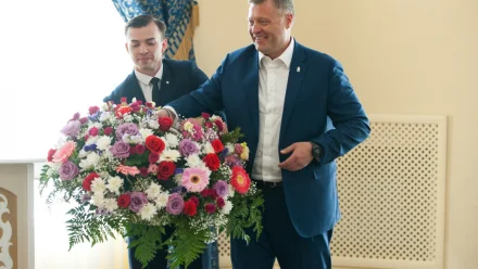 Игорь Бабушкин поздравил игроков “Астраханочки” с успешным окончанием сезона