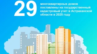 В Астраханской области 29 многоэтажек поставлены на кадастровый учет в 2025 году