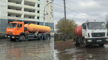 На улицах Астрахани за ночь откачали более 300 кубометров дождевой воды