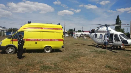 В Астраханской области впервые транспортировали пациента вертолётом 