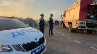 Под Астраханью из-за пожара эвакуировали жителей поселка Караагаш и Сенной