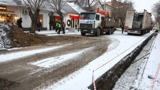 В Астрахани на улице Ленина завершают II этап реконструкции ливнёвки