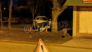 В Астрахани 32-летний водитель пострадал после наезда на дерево 