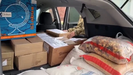 Астраханские ветераны Росгвардии передали гумпомощь подшефной школе в Запорожской области