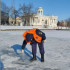 В Астрахани спасатели напоминают об опасности выхода на лёд, не смотря на мороз