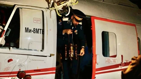 Благодатный огонь был доставлен в Астрахань 