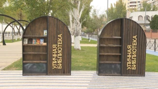 Уличная библиотека на Комсомольской набережной пользуется популярностью