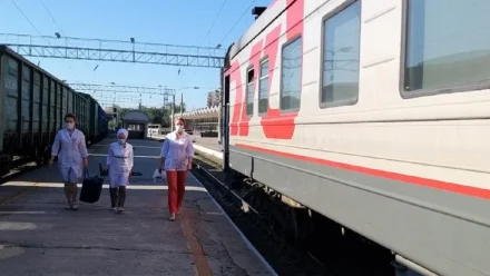 В Астраханской области по железной дороге запустили пункт вакцинации от COVID-19