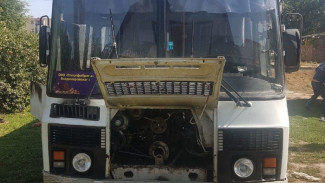 В Ахтубинске Астраханской области горел автобус птицефабрики 