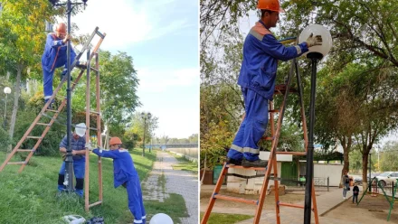 В Астрахани приводят в порядок городское освещение