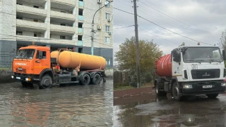 На улицах Астрахани за ночь откачали более 300 кубометров дождевой воды