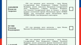 ЦИК России утвердила текст избирательного бюллетеня для голосования на выборах президента России