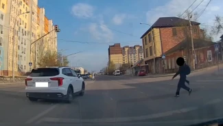 В Астрахани лихач чуть не сбил детей на пешеходном переходе