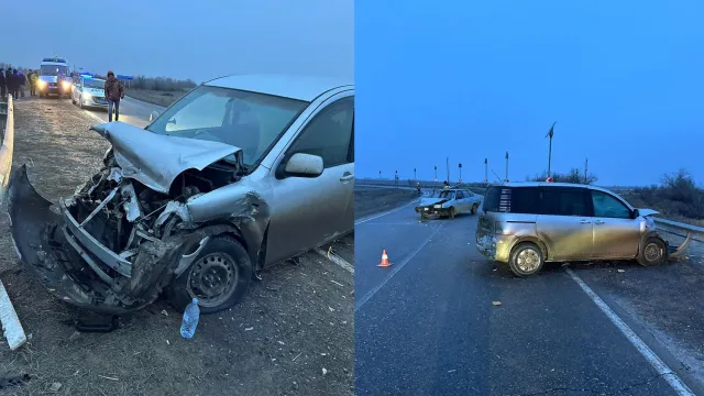 В Астраханской области произошло двойное ДТП с двумя пострадавшими