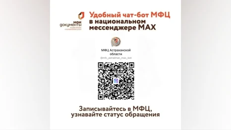 Астраханцы теперь могут следить за статусом обращений в МФЦ через мессенджер МАКС