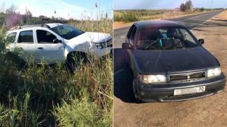 Астраханка с детьми в машине устроила ДТП 