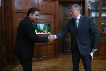 Игорь Бабушкин провел первую встречу с новым консулом Туркменистана в Астрахани
