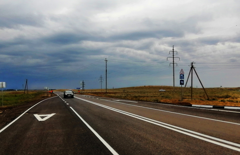 В Астраханской области завершили ремонт трассы “Камызяк – Тузуклей”