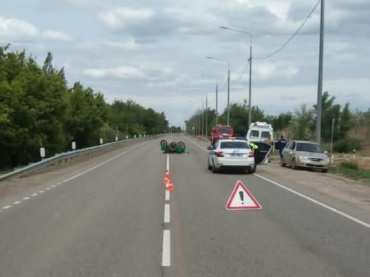 Под Астраханью водитель иномарки столкнулся с 84-летним мотоциклистом