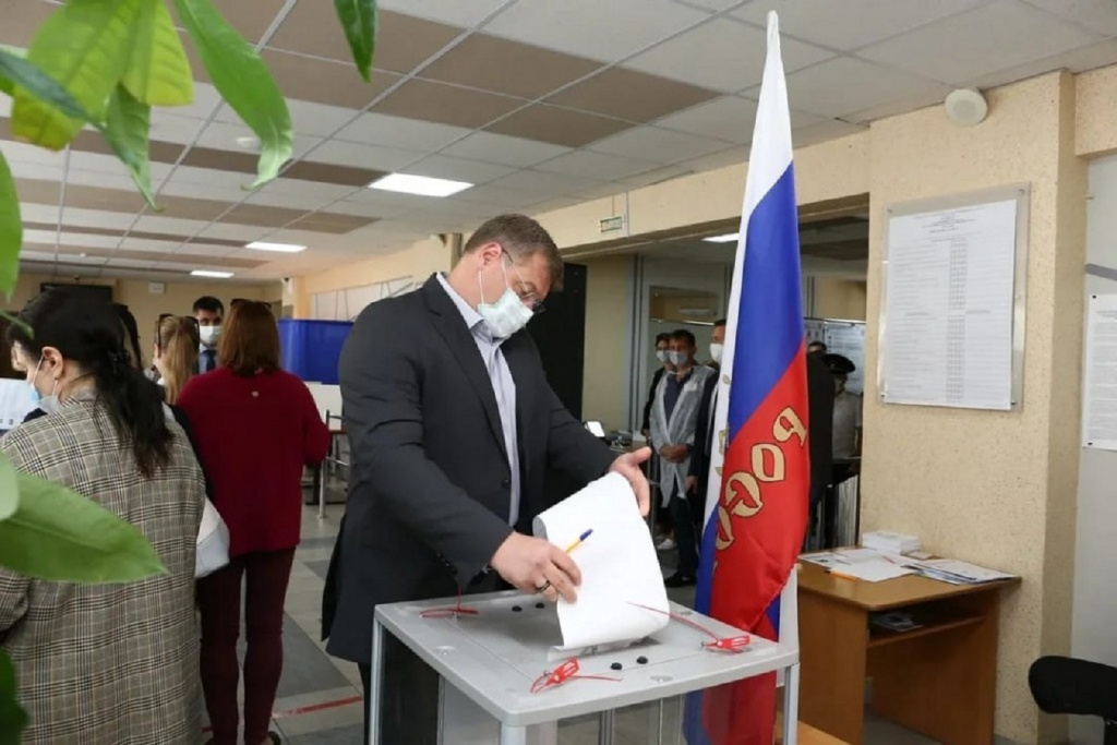 В Астрахани Игорь Бабушкин проголосовал на выборах депутатов в федеральную и областную Думы