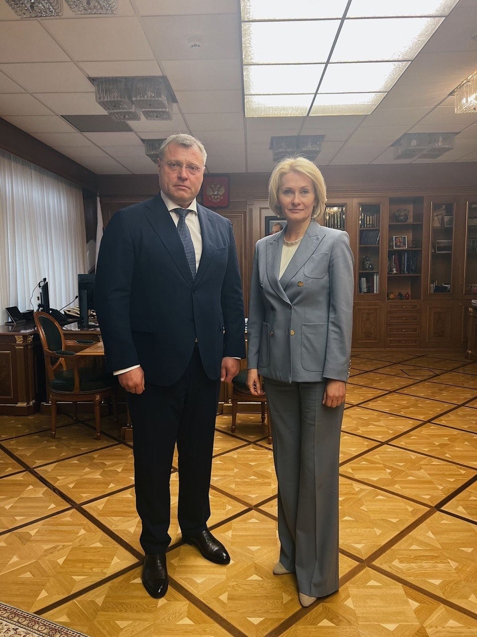 Астраханский губернатор встретился с вице-премьером России Викторией Абрамченко