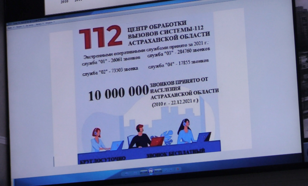 В Астрахани в центре обработки вызовов 112 приняли 10-миллионный звонок