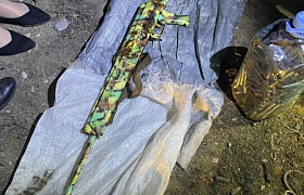 У жителя Астраханской области обнаружили тайник с оружием и боеприпасами