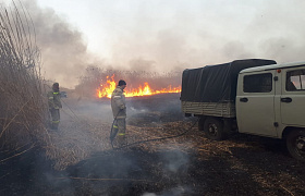 В Астраханском биосферном заповеднике ликвидировали крупный пожар