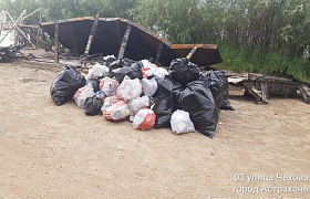 В Астрахани с пляжей на Городском острове вывезли 10 тонн мусора
