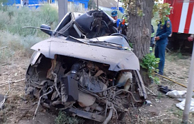 В Астраханской области погиб 34-летний водитель после наезда на дерево